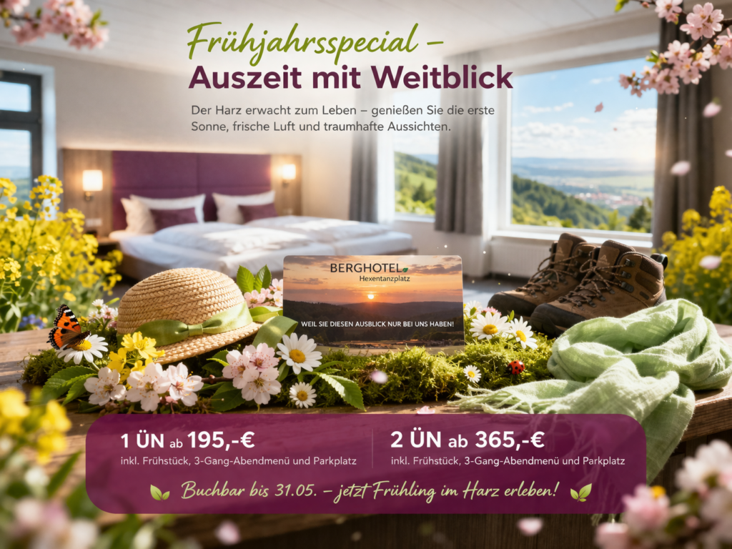 Frühjahr Berghotel Hexentanzplatz, Gutschein, Schenken